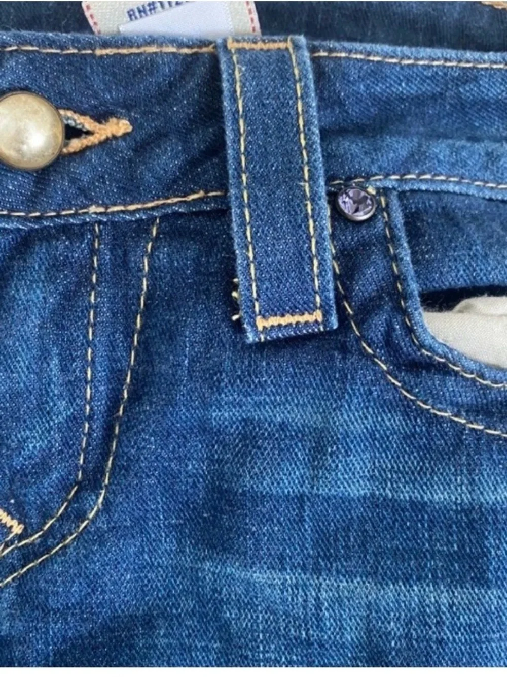 True Religion Dark Indigo Flare Jeans - Picture 9 of 10